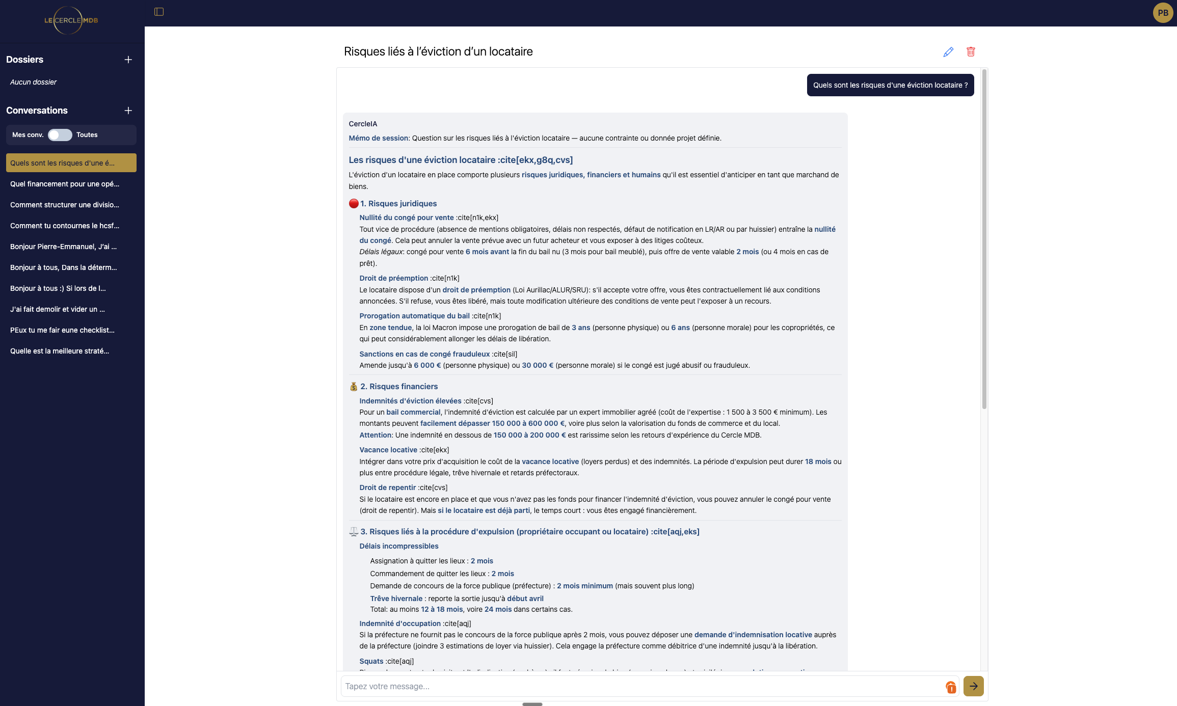 Cercle IA - Assistant IA pour marchands de biens