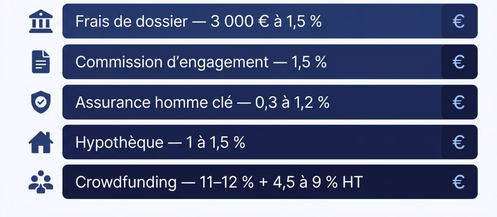 Infographie détaillant les différents coûts de financement immobilier au-delà du taux d’intérêt
