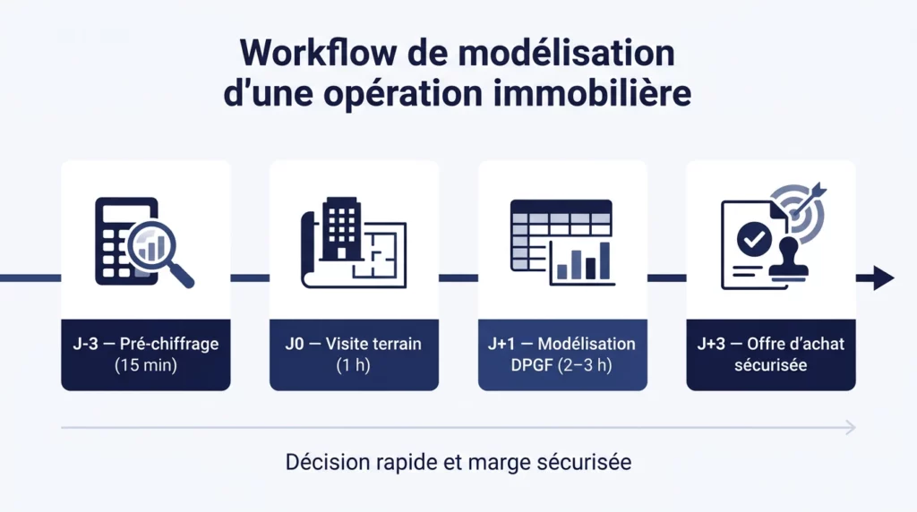Schéma des étapes d’analyse d’un bien immobilier avant une offre d’achat